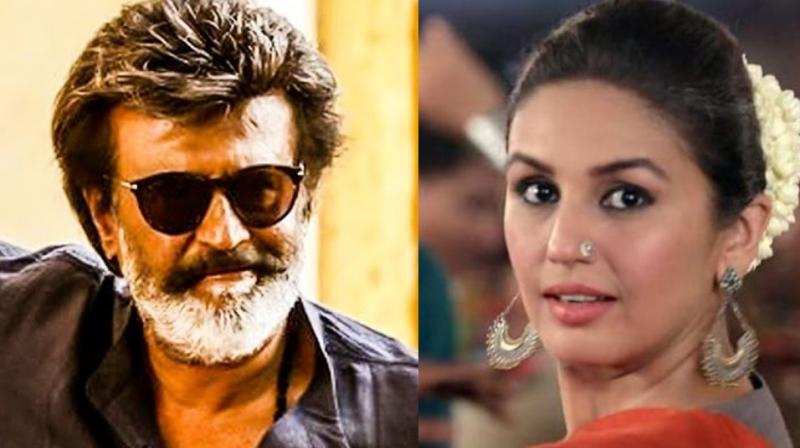 Huma Qureshi and Rajinikanth in ‘Kaala.’ Huma Qureshi and Rajinikanth in ‘Kaala.’