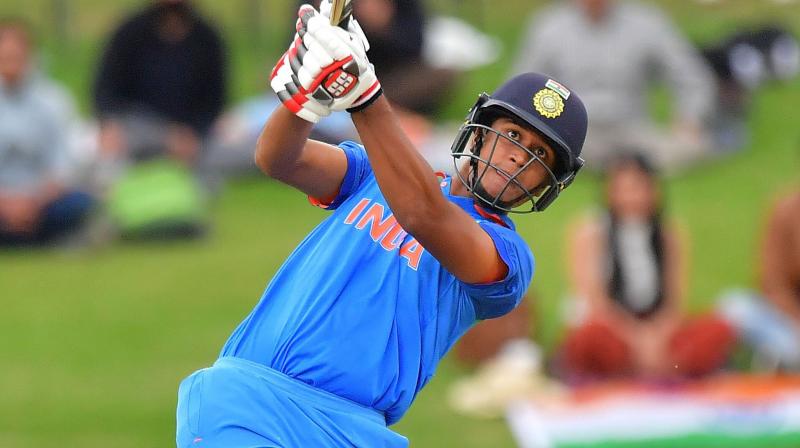 While Australia have managed to dismiss Prithvi Shaw and Shubman Gill, Manjot Kalra is hammering the Australian bowlers to take India closer to the record fourth title. (Photo: AFP) While Australia have managed to dismiss Prithvi Shaw and Shubman Gill, Manjot Kalra is hammering the Australian bowlers to take India closer to the record fourth title. (Photo: AFP)
