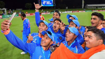 Watch Videos See Photos Indian Team Celebrations After Icc 18 U19 World Cup Glory