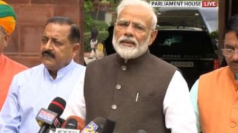 Modi also said the new House has a high number of women MPs. (Photo: ANI | Twitter) Modi also said the new House has a high number of women MPs. (Photo: ANI | Twitter)