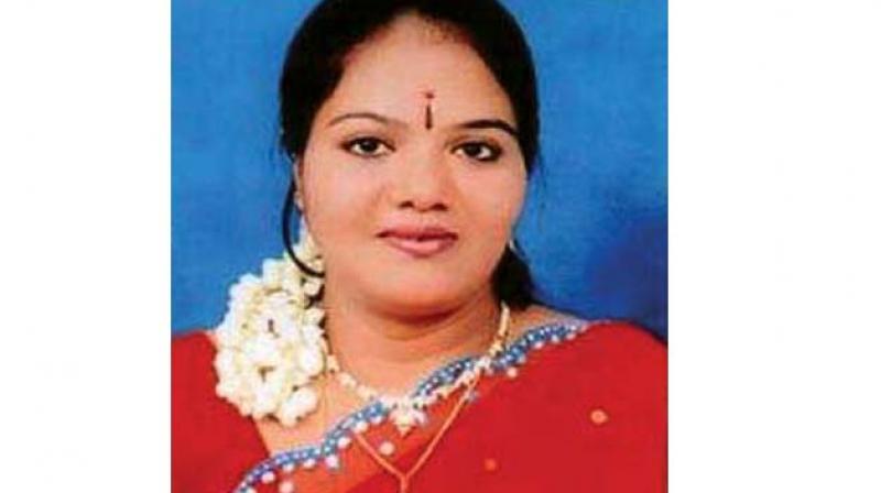 KP Agrahara corporator M. Gayatri. KP Agrahara corporator M. Gayatri.