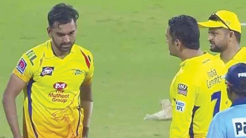 CSK captain Dhoni has criticised the Chepauk pitch after registering a seven-wicket win over Kolkata Knight Riders on Tuesday, terming it as 'low scoring'. (Photo: Twitter) CSK captain Dhoni has criticised the Chepauk pitch after registering a seven-wicket win over Kolkata Knight Riders on Tuesday, terming it as 'low scoring'. (Photo: Twitter)