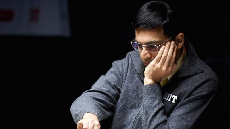 Vishwanathan Anand has been placed joint eighth in the ongoing Rapid chess tournament for second day in a row, after having finished at the same position on Thursday. (Photo: AFP) Vishwanathan Anand has been placed joint eighth in the ongoing Rapid chess tournament for second day in a row, after having finished at the same position on Thursday. (Photo: AFP)