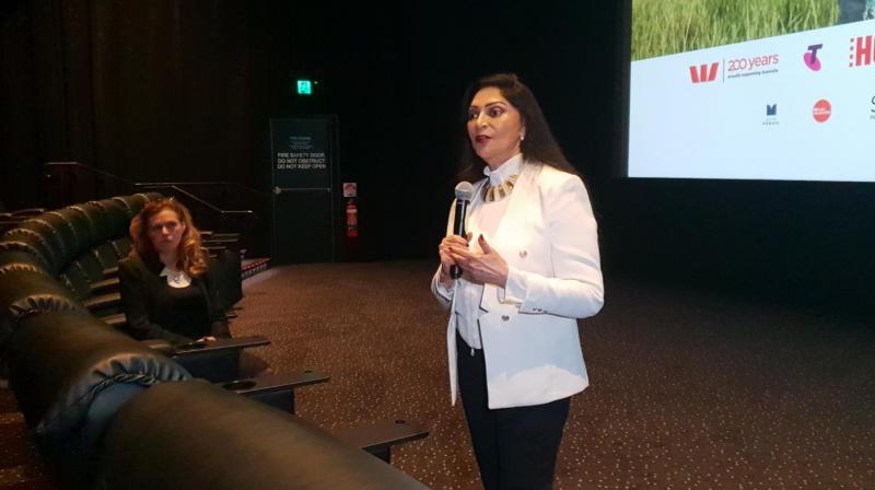 Simi Garewal at IFFM 2018. Simi Garewal at IFFM 2018.