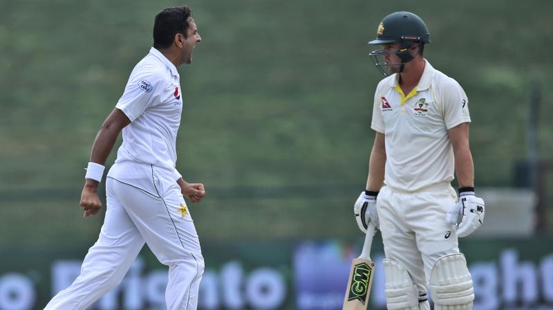 The 28-year-old took 10 for 95 to help Pakistan to their biggest Test win -- a 373-run hammering of Australia -- in the second Test in Abu Dhabi on Friday, giving them a 1-0 series win. He took seven wickets in the drawn first Test in Dubai. (Photo: AP) The 28-year-old took 10 for 95 to help Pakistan to their biggest Test win -- a 373-run hammering of Australia -- in the second Test in Abu Dhabi on Friday, giving them a 1-0 series win. He took seven wickets in the drawn first Test in Dubai. (Photo: AP)