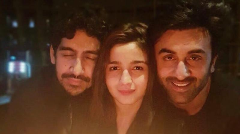 Alia Bhatt with Ranbir Kapoor and Ayan Mukerji. Alia Bhatt with Ranbir Kapoor and Ayan Mukerji.