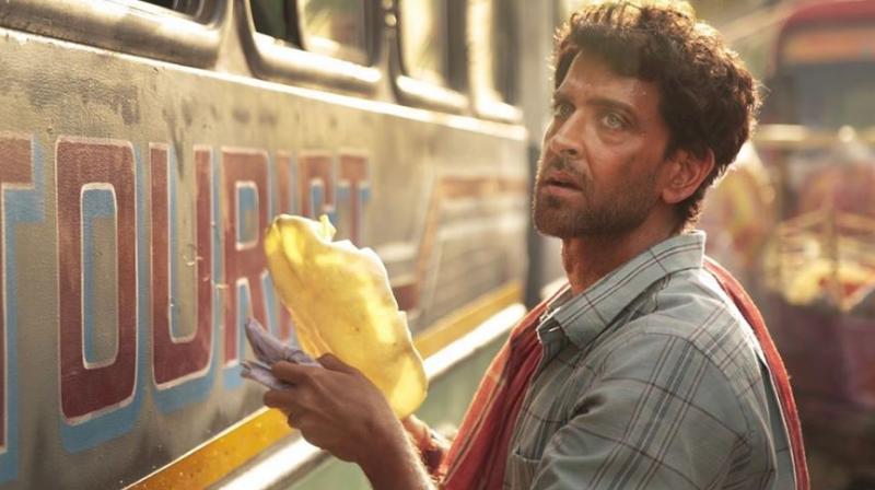 Hrithik Roshan in the still from the film. Hrithik Roshan in the still from the film.