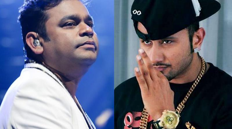 A R Rahman and Yo Yo Honey Singh. A R Rahman and Yo Yo Honey Singh.