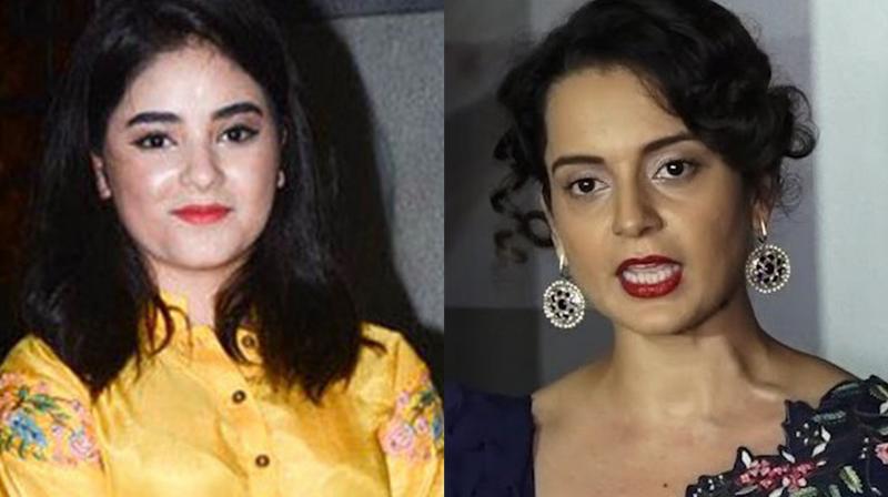 Zaira Wasim and Kangana Ranaut. Zaira Wasim and Kangana Ranaut.