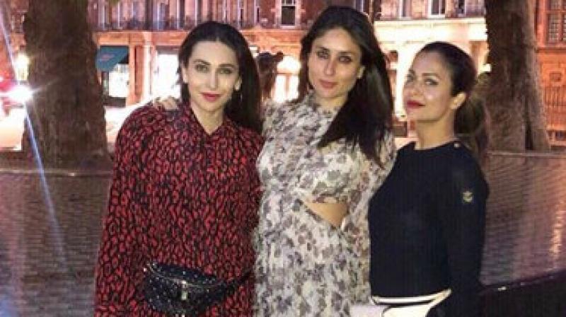 Kareena Kapoor, Karisma Kapoor and Amruta Arora. (Photo: Instagram) Kareena Kapoor, Karisma Kapoor and Amruta Arora. (Photo: Instagram)