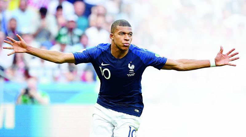 Kylian Mbappe celebrates after scoring his side’s third goal against Argentina at the Kazan Arena on Saturday (Photo: AFP) Kylian Mbappe celebrates after scoring his side’s third goal against Argentina at the Kazan Arena on Saturday (Photo: AFP)