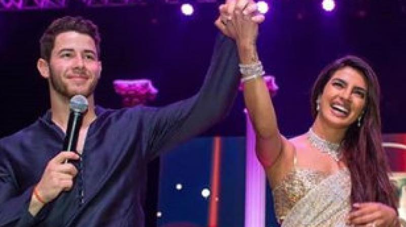 Priyanka and Nick during their Sangeet ceremony. (Courtesy: Instagram/priyankachopra) Priyanka and Nick during their Sangeet ceremony. (Courtesy: Instagram/priyankachopra)
