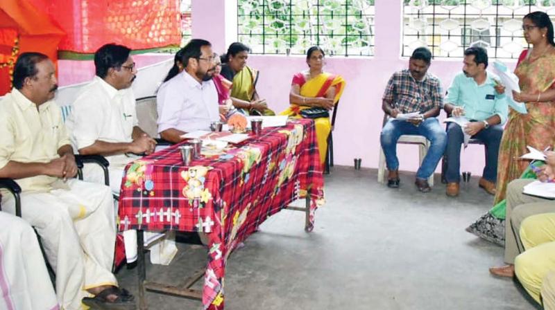 Head of the various standing committees heading a meeting with officials to ensure smooth conduct of Karkidakavavubali in Thiruvananthapuram on Friday. Head of the various standing committees heading a meeting with officials to ensure smooth conduct of Karkidakavavubali in Thiruvananthapuram on Friday.
