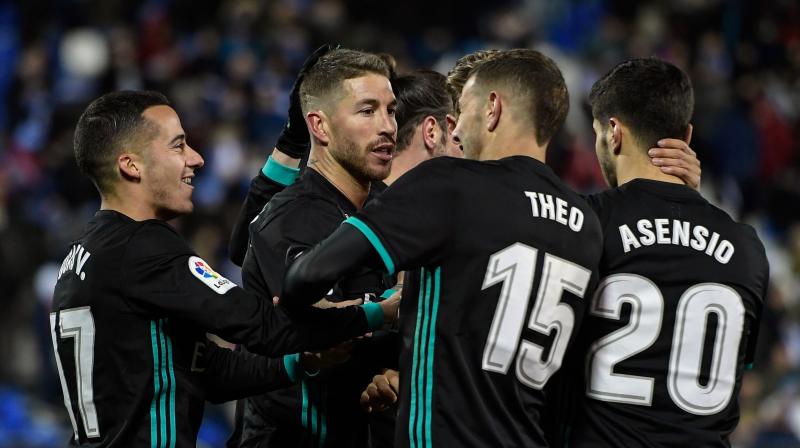 It took Real until the 90th minute to make sure of the victory, though, with Ramos scoring from the penalty spot after Mateo Kovacic had been fouled. (Photo: AFP) It took Real until the 90th minute to make sure of the victory, though, with Ramos scoring from the penalty spot after Mateo Kovacic had been fouled. (Photo: AFP)