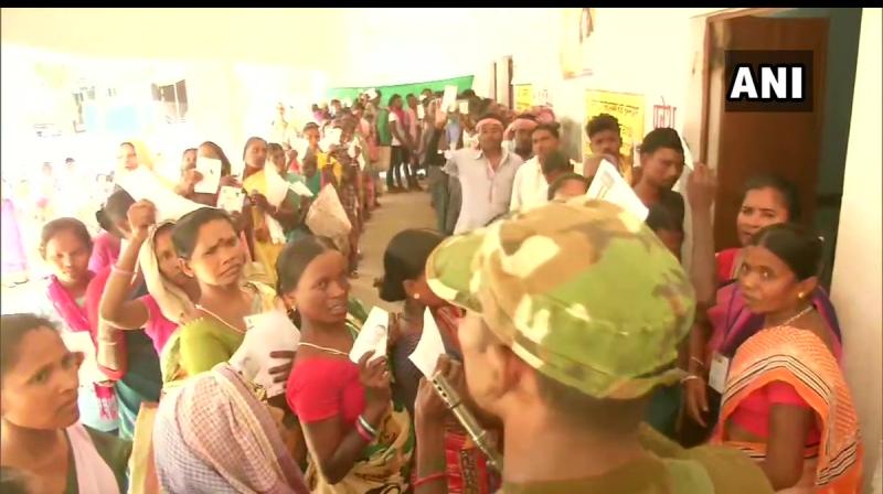 Visuals from booth no. 152 and 153 of Dumka parliamentary constituency in Jharkhand. Visuals from booth no. 152 and 153 of Dumka parliamentary constituency in Jharkhand.
