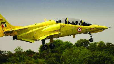 HAL director (Engineering and R&D) Arup Chatterjee informed that the IJT, by demonstrating its capability to have six turn spins on both sides, has achieved a major milestone. (DC Photo)