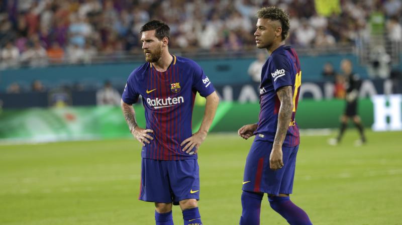 Neymar has signed a five-year deal with the French side after they triggered the release clause in his Barcelona contract. (Photo: AP) Neymar has signed a five-year deal with the French side after they triggered the release clause in his Barcelona contract. (Photo: AP)