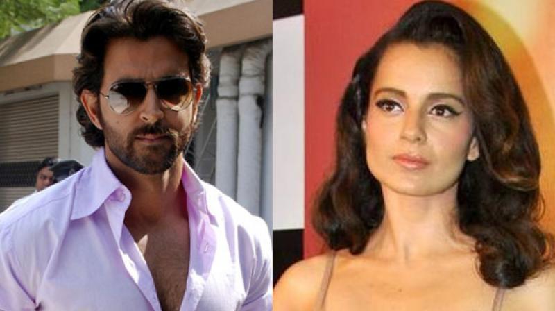 Hrithik Roshan and Kangana Ranaut. Hrithik Roshan and Kangana Ranaut.