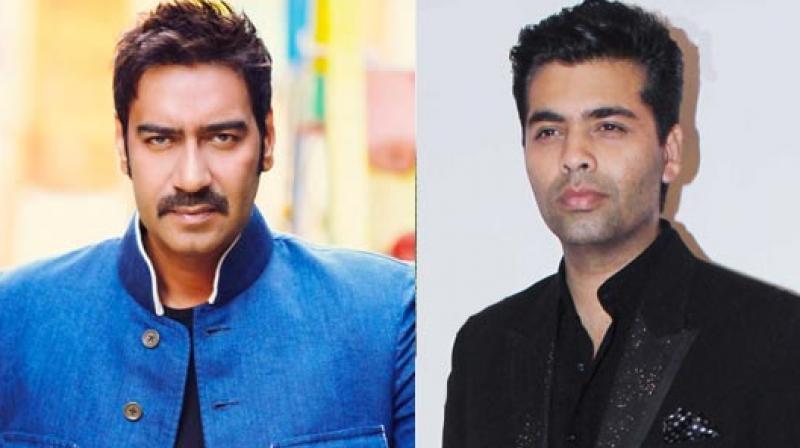 Ajay Devgn and Karan Johar Ajay Devgn and Karan Johar
