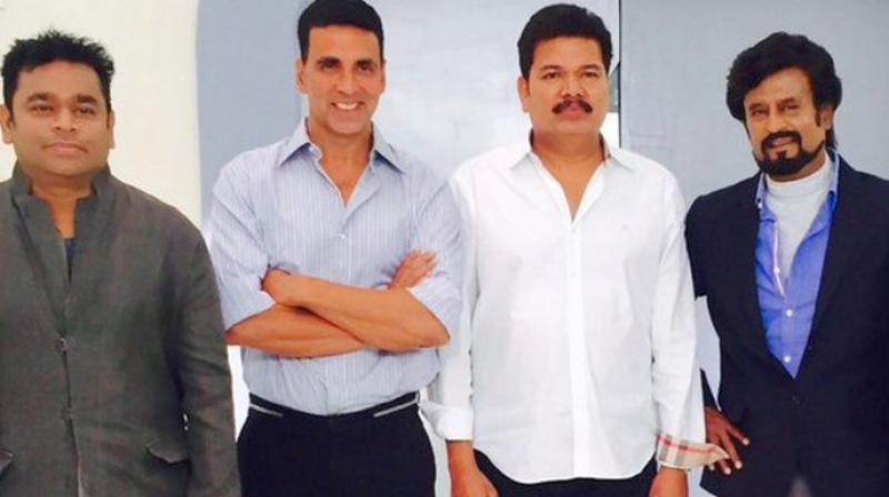 Rajinikanth, Akshay Kumar, Shankar and Rajinikanth. Rajinikanth, Akshay Kumar, Shankar and Rajinikanth.