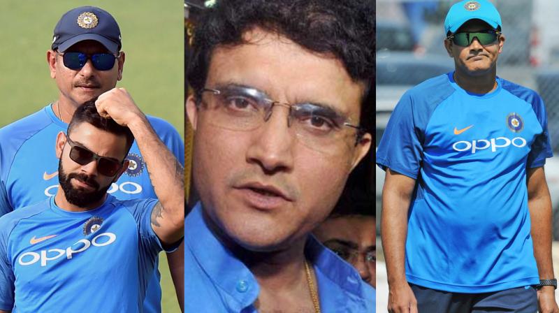 Sourav Ganguly, along with Sachin Tendulkar and VVS Laxman, was a part of the advisory committee that recommended Anil Kumble, who had to step aside within one year after a bitter feud with captain Virat Kohli. Kumble was replaced by Ravi Shastri, who was preferred by Kohli. (Photo: PTI / AP) Sourav Ganguly, along with Sachin Tendulkar and VVS Laxman, was a part of the advisory committee that recommended Anil Kumble, who had to step aside within one year after a bitter feud with captain Virat Kohli. Kumble was replaced by Ravi Shastri, who was preferred by Kohli. (Photo: PTI / AP)