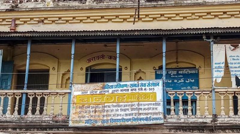 A view of the shelter home from where girls were rescued after allegation of sexual exploitation of the inmates came to light, prompting the Uttar Pradesh government to swing into a damage control mode by removing the district magistrate and ordering a high-level probe, in Deoria. (Photo: PTI) A view of the shelter home from where girls were rescued after allegation of sexual exploitation of the inmates came to light, prompting the Uttar Pradesh government to swing into a damage control mode by removing the district magistrate and ordering a high-level probe, in Deoria. (Photo: PTI)