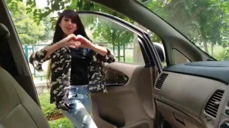 A file photograph of Niveditha Gowda who attempted the Kiki Challenge earlier. Used for representational purposes only. A file photograph of Niveditha Gowda who attempted the Kiki Challenge earlier. Used for representational purposes only.
