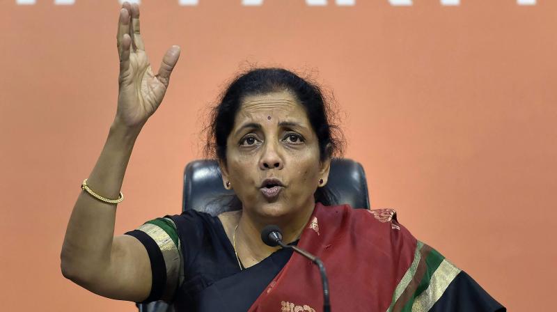 Defence Minister Nirmala Sitharaman said, 'There was a time when the BJP had only two MPs. Now, we are in power in 21 states thanks to the ‘sabka saath sabka vikas’ mantra of our government.' (Photo: File | PTI) Defence Minister Nirmala Sitharaman said, 'There was a time when the BJP had only two MPs. Now, we are in power in 21 states thanks to the ‘sabka saath sabka vikas’ mantra of our government.' (Photo: File | PTI)