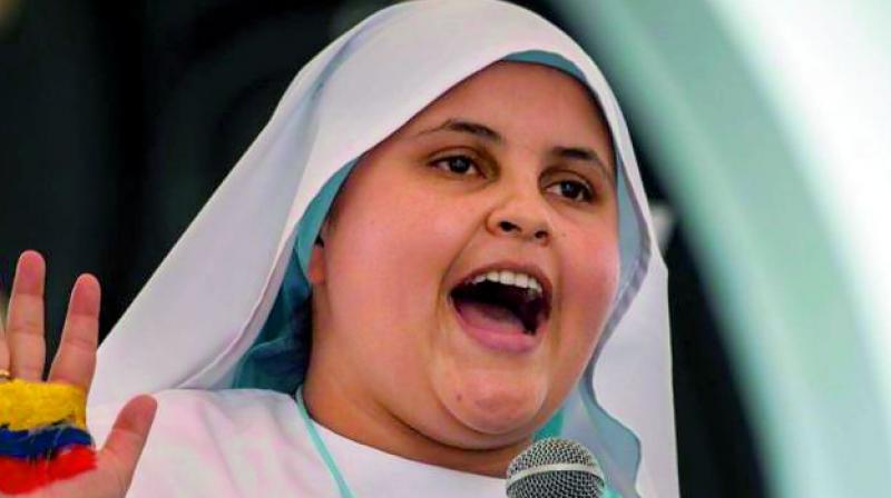 Maria Valentina de los Angeles will sing during the Argentine pontiff’s visit. Maria Valentina de los Angeles will sing during the Argentine pontiff’s visit.