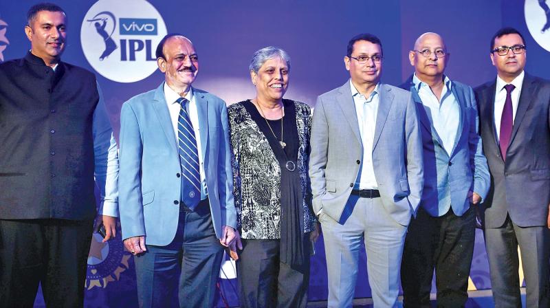 BCCI’s acting president C.K. Khanna (from left), COA member Diana Edulji and Star India CEO Uday Shankar (Photo: AP) BCCI’s acting president C.K. Khanna (from left), COA member Diana Edulji and Star India CEO Uday Shankar (Photo: AP)
