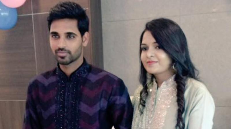 Bhuvneshwar Kumar became the latest Indian cricketer to make his engagement official. (Photo: Twitter) Bhuvneshwar Kumar became the latest Indian cricketer to make his engagement official. (Photo: Twitter)