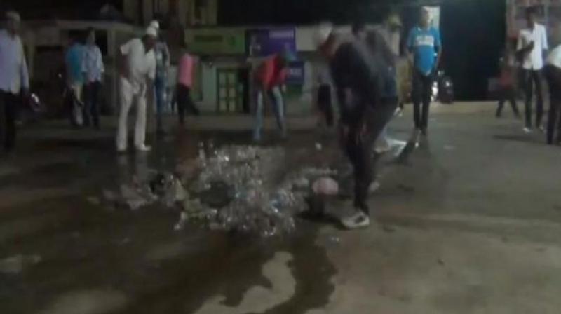 A group of volunteers was seen cleaning the streets of Baripada after the commencement of the Bahuda Yatra or return car festival of Lord Jagannath. (Photo: ANI) A group of volunteers was seen cleaning the streets of Baripada after the commencement of the Bahuda Yatra or return car festival of Lord Jagannath. (Photo: ANI)