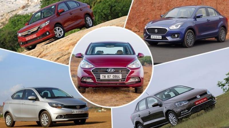 The Maruti Suzuki Dzire holds the largest market share at 62 per cent. The Maruti Suzuki Dzire holds the largest market share at 62 per cent.
