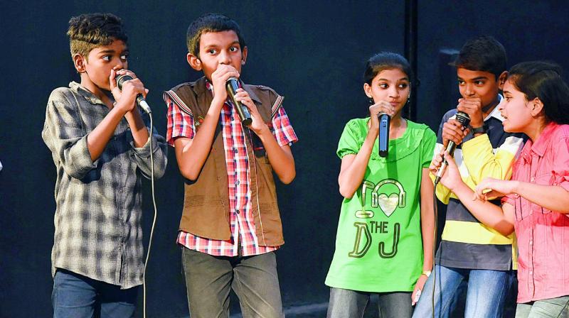 Camp Diaries students showcasing their talent on stage at an event that was organised at Lamakaan recently. Camp Diaries students showcasing their talent on stage at an event that was organised at Lamakaan recently.