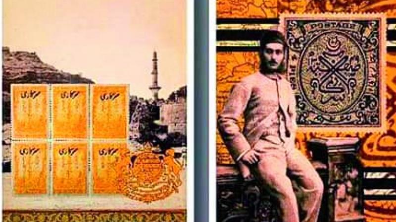 Some of the rare postal stamps on display in New Delhi’s Bikaner House. Some of the rare postal stamps on display in New Delhi’s Bikaner House.