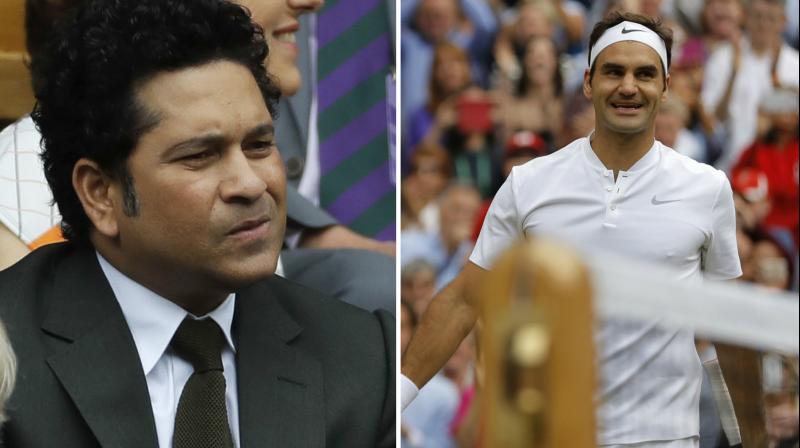 A sporting legend himself, Sachin Tendulkar, who is a big Roger Federer fan, lavished praise on the tennis legend on the sidelines of the Wimbledon 2017 semifinals. (Photo: AP) A sporting legend himself, Sachin Tendulkar, who is a big Roger Federer fan, lavished praise on the tennis legend on the sidelines of the Wimbledon 2017 semifinals. (Photo: AP)