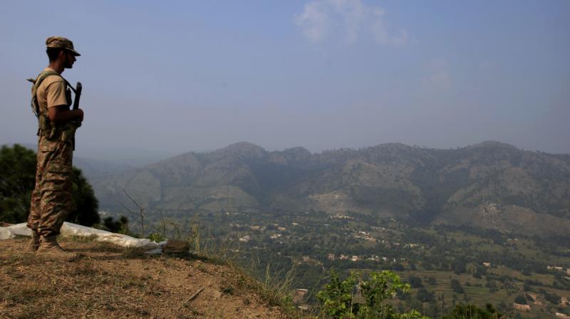 Pakistan army soldier monitors the area from a forward area Bagsar post on the Line of Control (LOC) in Bhimber, Pakistan (Photo: AP/File) Pakistan army soldier monitors the area from a forward area Bagsar post on the Line of Control (LOC) in Bhimber, Pakistan (Photo: AP/File)