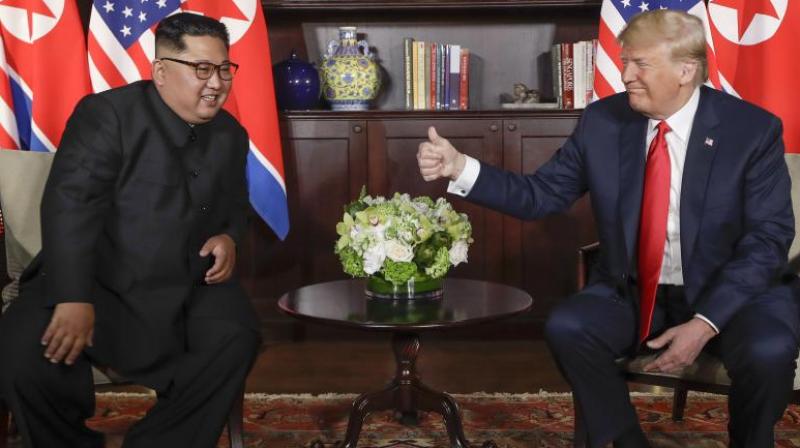 US President Donald Trump said, 'We signed a joint statement that is an unwavering commitment to complete denuclearisation of North Korea.' (Photo: AFP) US President Donald Trump said, 'We signed a joint statement that is an unwavering commitment to complete denuclearisation of North Korea.' (Photo: AFP)