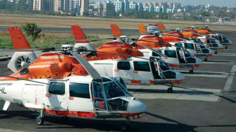 The helicopter services operator is a joint venture where the central government holds 51 per cent stake and the remaining is with state-owned ONGC. The helicopter services operator is a joint venture where the central government holds 51 per cent stake and the remaining is with state-owned ONGC.