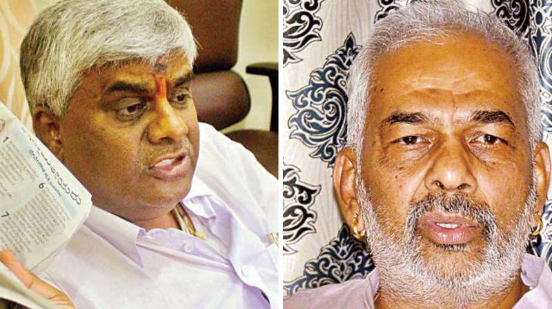 H.D. Revanna of JD(S) and Minister A. Manju H.D. Revanna of JD(S) and Minister A. Manju