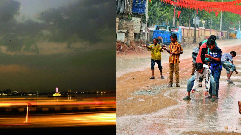The sky is covered with clouds following a hailstorm at Tankbund on Saturday. Children collect ice pellets and play after showers hit parts of the city on Saturday. — DC The sky is covered with clouds following a hailstorm at Tankbund on Saturday. Children collect ice pellets and play after showers hit parts of the city on Saturday. — DC