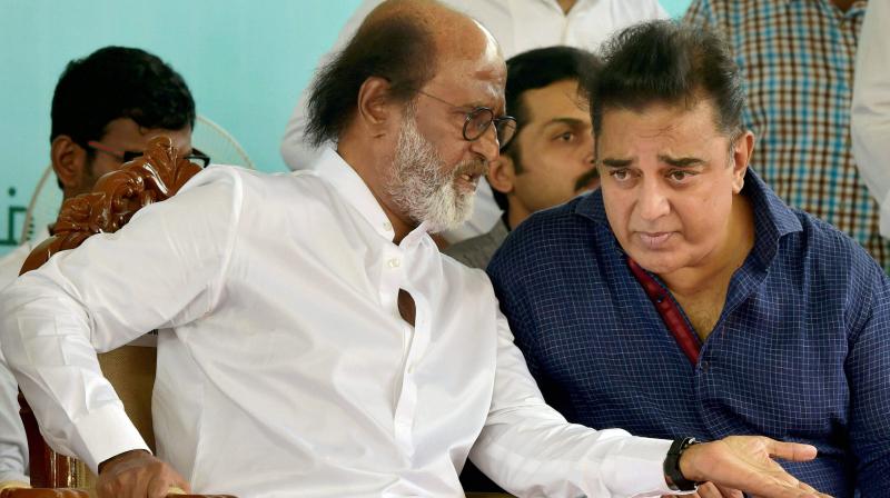 Leading Tamil actor Kamal Haasan,who is all set to foray into politics soon, on Wednesday said he and superstar Rajinikanth needed to contemplate if it was necessary for them to join hands and face the election. (Photo: PTI/File) Leading Tamil actor Kamal Haasan,who is all set to foray into politics soon, on Wednesday said he and superstar Rajinikanth needed to contemplate if it was necessary for them to join hands and face the election. (Photo: PTI/File)