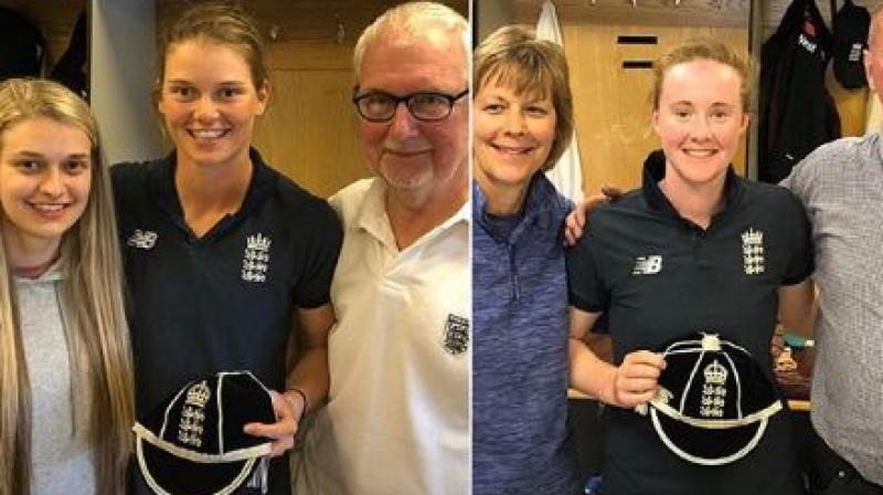 Heather Knight in an Instagram post shared the pictures of Jones and Gordon with their respective families and said it is a pleasure to put on the whites. (Photo:Englandcricket/instagram) Heather Knight in an Instagram post shared the pictures of Jones and Gordon with their respective families and said it is a pleasure to put on the whites. (Photo:Englandcricket/instagram)