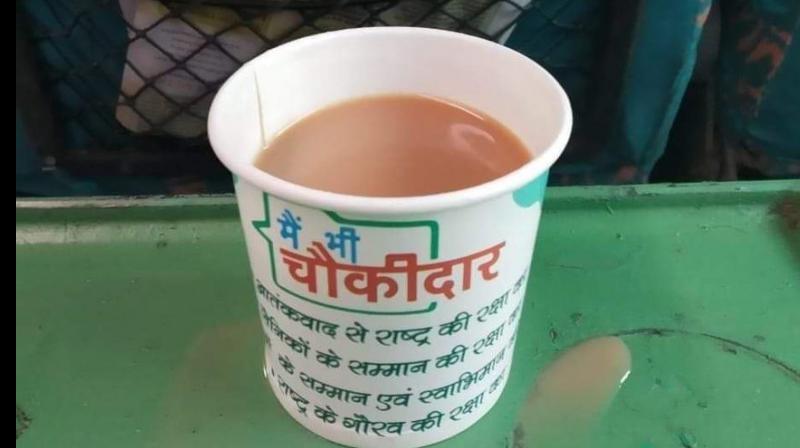 As the image tweeted by a passenger went viral, railways said they have withdrawn the cup and penalised the contractor. (Photo: Twitter | @payalmehta100) As the image tweeted by a passenger went viral, railways said they have withdrawn the cup and penalised the contractor. (Photo: Twitter | @payalmehta100)