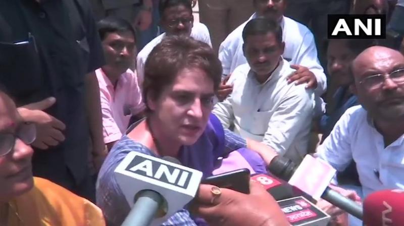 Congress general secretary Priyanka Gandhi Vadra welcomed Chief Minister Yogi Aditynath's visit on Sunday to Ubbha village in UP's Sonbhadra where 10 people were gunned down over a land dispute. (Photo: File) Congress general secretary Priyanka Gandhi Vadra welcomed Chief Minister Yogi Aditynath's visit on Sunday to Ubbha village in UP's Sonbhadra where 10 people were gunned down over a land dispute. (Photo: File)