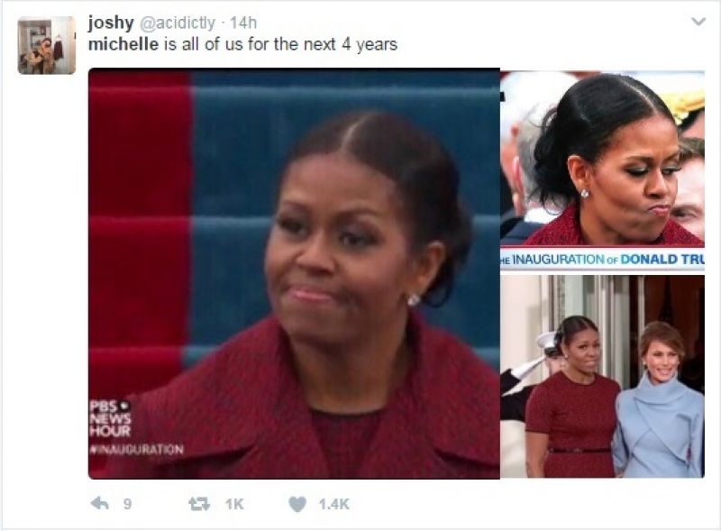 Trump S Swearing In Michelle Gives The ‘side Eye Sends Twitterati