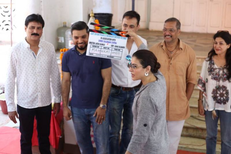 Kajol give Muhurat shot as Ajay’s Marathi film starring Nana Patekar goes on floors