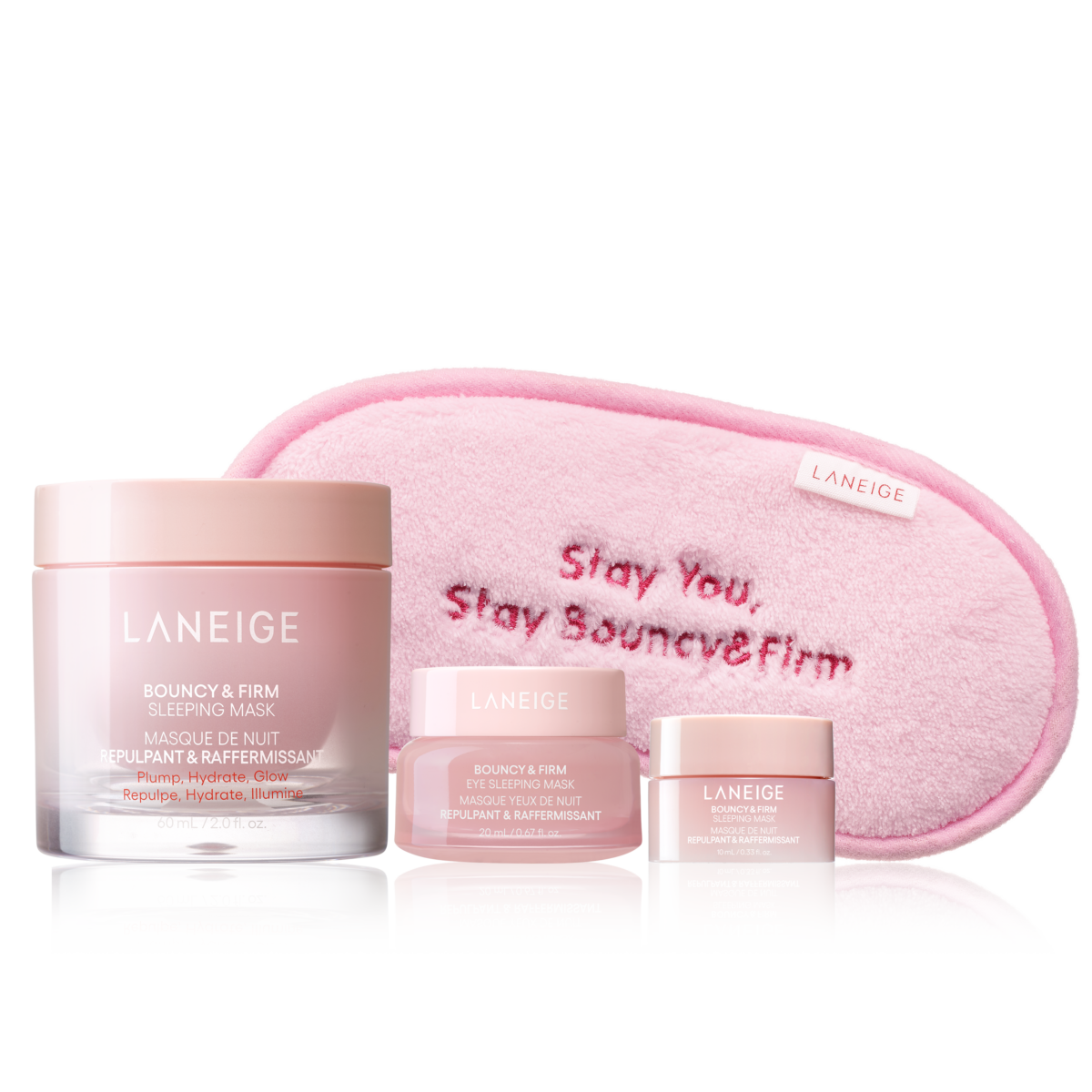 越睡越澎潤組(粉澎潤膠原亮眼膜) 價值$2,868, 優惠價$2,200