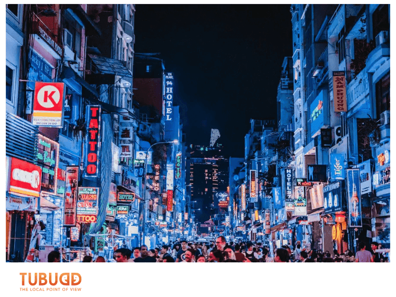 Backpacker Street Ho Chi Minh, also known as Bui Vien Street, is a lively stretch in District 1 famous for its nightlife, cheap accommodation, and global community of travelers.