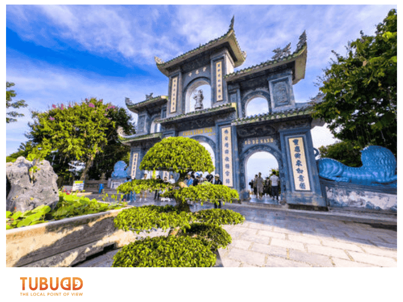 Engaging in Spiritual Activities at Linh Ung Pagoda